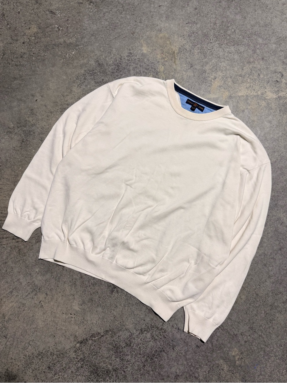 Tommy Hilfiger Golf Men's cream waffle knit crewneck sweater Size XXL